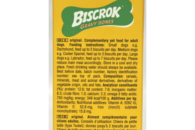 Pedigree Biscrok Gravy Bones Dog Biscuits – Original Recipe – 12 x 400g Boxes | Crunchy Dog Treats with Omega 3, Calcium & Vitamin E
