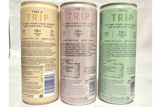 TRIP CBD Sparkling Mixed Drink – Variety Pack – 24 x 250ml – Vegan, Low Calorie, No Added Sugar