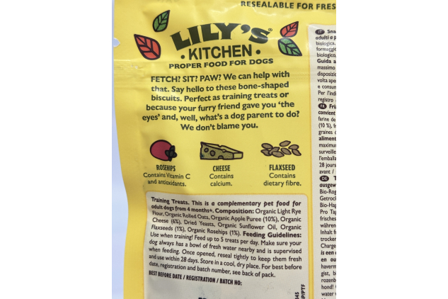 Lily’s Kitchen Training Treats with Cheese & Apple for Dogs – Natural Ingredients – 8 x 80g