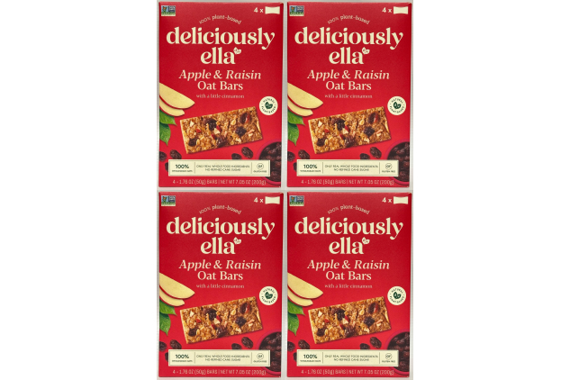 Deliciously Ella Apple & Raisin Oat Bars – Vegan Gluten Free Snacks – 16 x 50g