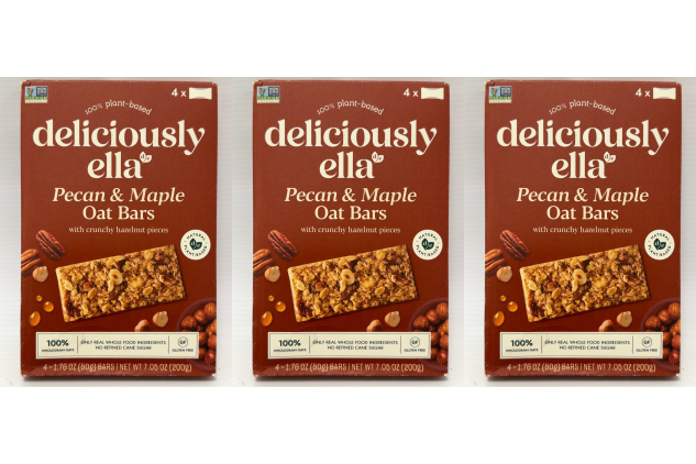 Deliciously Ella Pecan & Maple Oat Bars – Vegan, Gluten Free, Healthy Snack Bars – 12 x 50g