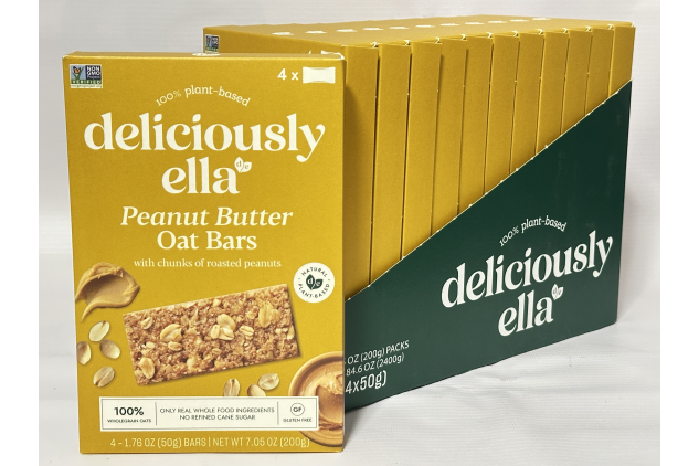 Deliciously Ella Peanut Butter Oat Bars – 48 x 50g – Vegan, Gluten Free, Healthy Snack Bars