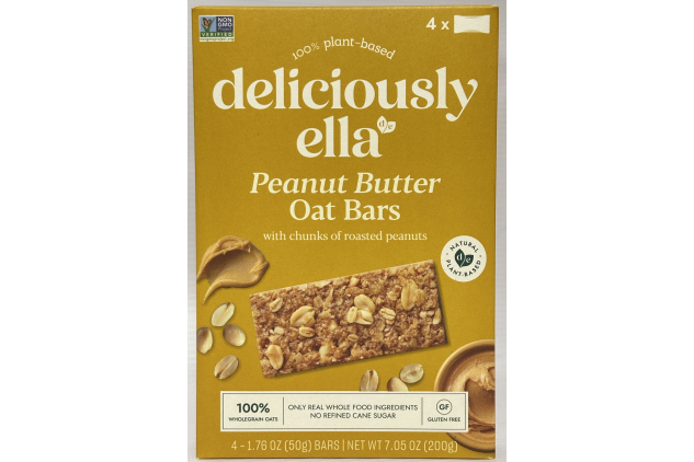 Deliciously Ella Peanut Butter Oat Bars – 48 x 50g – Vegan, Gluten Free, Healthy Snack Bars