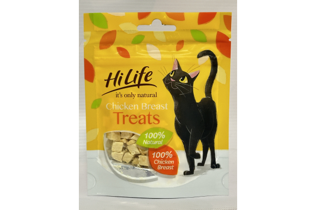 HiLife Chicken Breast Cat Treats 12 x 10 g – 100% Natural Freeze-Dried Grain-Free Chicken Treats
