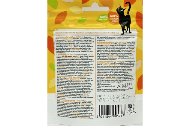 HiLife Chicken Breast Cat Treats 12 x 10 g – 100% Natural Freeze-Dried Grain-Free Chicken Treats