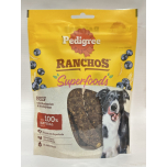 Pedigree Ranchos Superfoods Dog Treats with Beef, Blueberries & Wholegrains – 7 × 70 g | 100% Natural Beef, High Protein & No Added Sugar