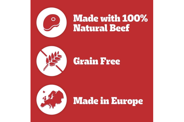 Pedigree Ranchos Jerkies Dog Treats with Beef – 7 × 70 g | 100% Natural Beef, Grain-Free & High Protein