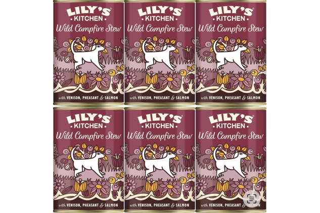 Lily’s Kitchen Campfire Stew Adult Wet Dog Food 6 x 400g | Natural Grain-Free Complete Meal | High Meat Content with Venison, Salmon & Pheasant