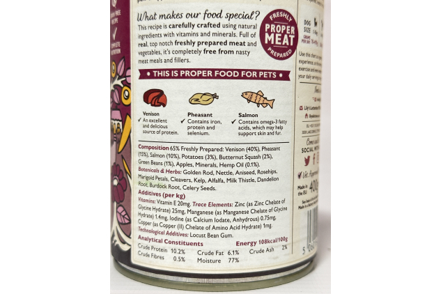 Lily’s Kitchen Campfire Stew Adult Wet Dog Food 6 x 400g | Natural Grain-Free Complete Meal | High Meat Content with Venison, Salmon & Pheasant