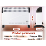 Convector Radiator Heater 2000W – Adjustable Thermostat, Wall & Floor Mount, White | SEE DESCRIPTION