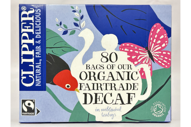 Clipper Decaf Tea Bags 80 Pack – Organic Fairtrade Black Tea | Biodegradable Bags