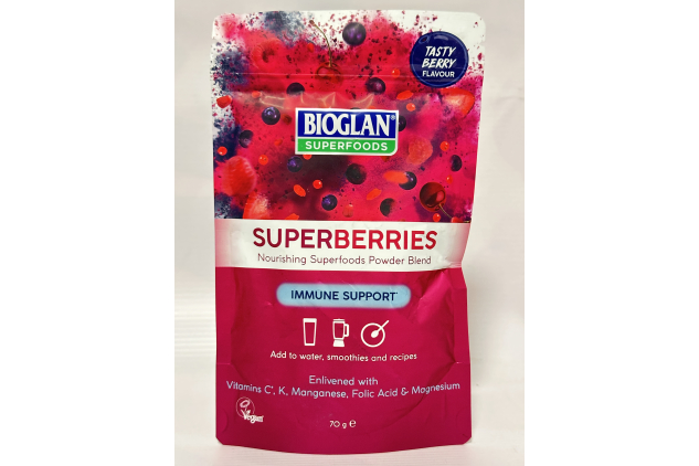 Bioglan Superfoods Superberries 70g – Natural Antioxidant Superfood Blend for Smoothies, Breakfasts & Baking | Vegan & High Fibre