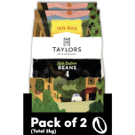 Taylors of Harrogate Rich Italian Coffee Beans 1kg (Pack of 2 – Total 2kg) | Medium Roast Whole Coffee Beans | Rich & Refined Flavour with Dark Chocolate & Almond Notes | Suitable for Bean-to-Cup & Espresso Machines