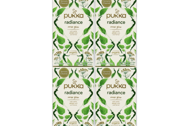 Pukka Herbs Radiance Organic Herbal Tea – 4 Packs (80 Sachets)