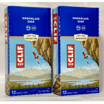 CLIF BAR Energy Bars – Chocolate Chip – 24 x 68g (2 x 12 Pack) | Plant Based Protein Snack