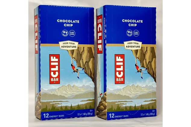 CLIF BAR Energy Bars – Chocolate Chip – 24 x 68g (2 x 12 Pack) | Plant Based Protein Snack