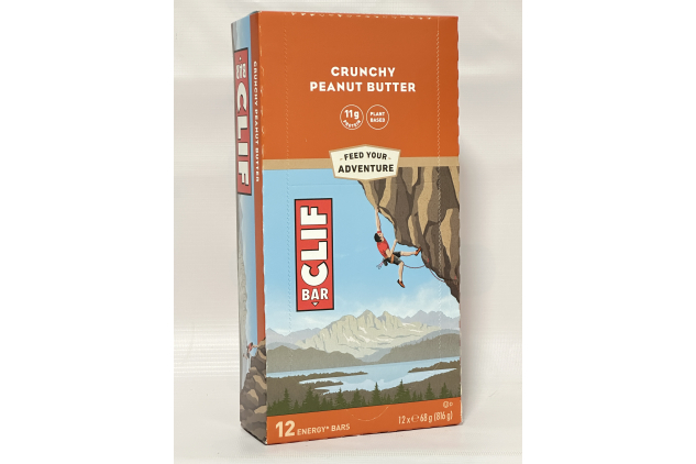 CLIF BAR Crunchy Peanut Butter – Plant Based Protein Snack – 24 x 68g (2 Boxes)