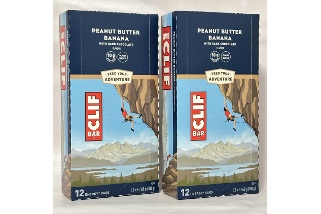 CLIF BAR Energy Bars – Peanut Butter Banana with Dark Chocolate – Plant Based Protein – 24 x 68g (2 Boxes)