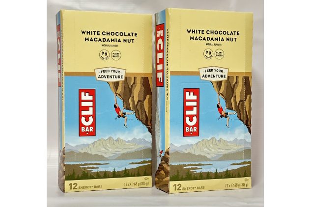 CLIF BAR Energy Bars – White Chocolate Macadamia Nut – Plant Based Protein – 24 x 68g (2 Boxes)