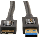 USB 3.0 Cable – Type-A to Micro-B, 1.8m, High-Speed Data Transfer, Black