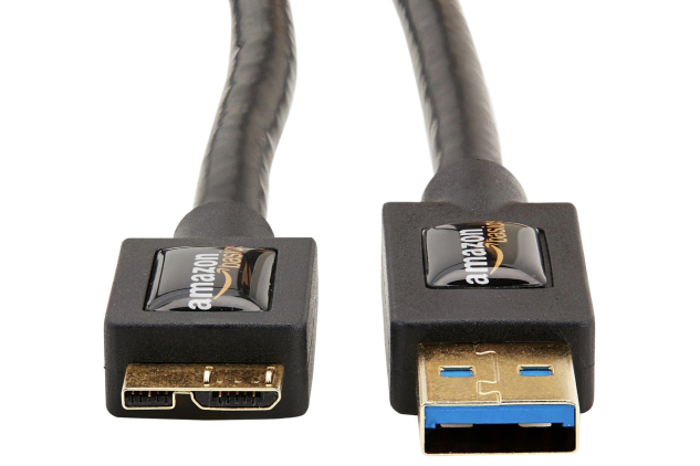 USB 3.0 Cable – Type-A to Micro-B, 1.8m, High-Speed Data Transfer, Black