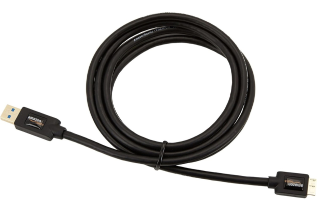 USB 3.0 Cable – Type-A to Micro-B, 1.8m, High-Speed Data Transfer, Black