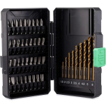 Denali 123-Piece Screwdriver & Drill Bit Set – High-Speed Steel, Impact Ready, Titanium Coated