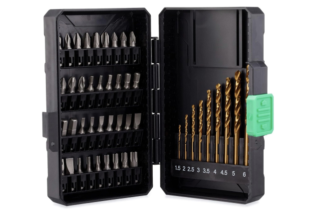 Denali 123-Piece Screwdriver & Drill Bit Set – High-Speed Steel, Impact Ready, Titanium Coated