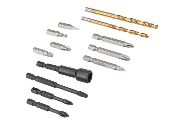 Denali 123-Piece Screwdriver & Drill Bit Set – High-Speed Steel, Impact Ready, Titanium Coated