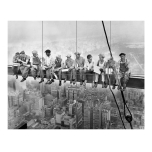 Skyscraper New York 1932 Iconic Photo XL Giant Panel Poster (8 Sections) A3 Size