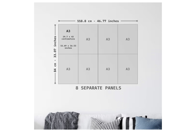 Skyscraper New York 1932 Iconic Photo XL Giant Panel Poster (8 Sections) A3 Size