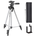 Aluminium Tripod for Smartphone & Camera – 3-Axis Rotation, Carry Bag | 127cm / 50 inch