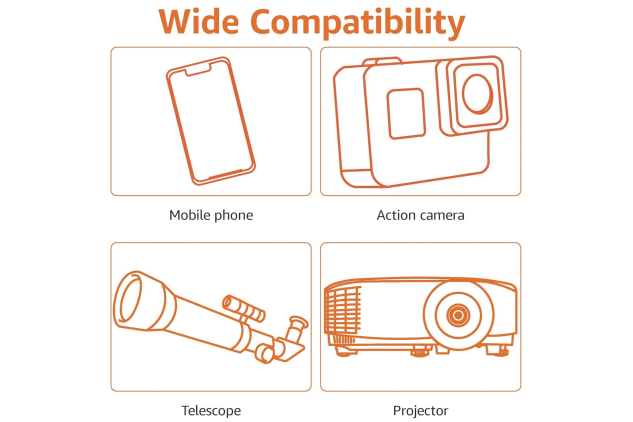 Aluminium Tripod for Smartphone & Camera – 3-Axis Rotation, Carry Bag | 127cm / 50 inch