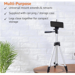 Aluminium Tripod for Smartphone & Camera – 3-Axis Rotation, Carry Bag | 127cm / 50 inch
