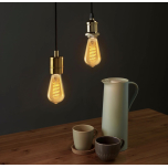 E27 Vintage LED Light Bulbs – Retro Amber Glass, Dimmable, Ultra Warm Light | ST64 4W (Pack of 2)