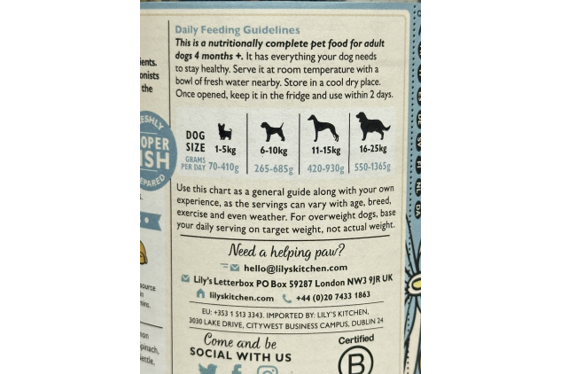 Lily’s Kitchen Fishy Fish Pie Natural Wet Dog Food | Complete Grain-Free Meal with Turkey, Salmon & Herring | 24 x 400g (4 Packs of 6 Tins)