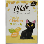 HiLife It’s Only Natural Kitten Wet Food – Tender Chicken Pâté | 32 x 70g (4 Packs of 8)