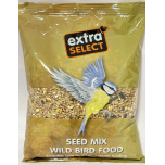 Extra Select Wild Bird Seed Mix – 3 x 1kg (3kg Total) | High-Energy All-Year Bird Feed with Black Sunflower Seeds, Wheat & Millet