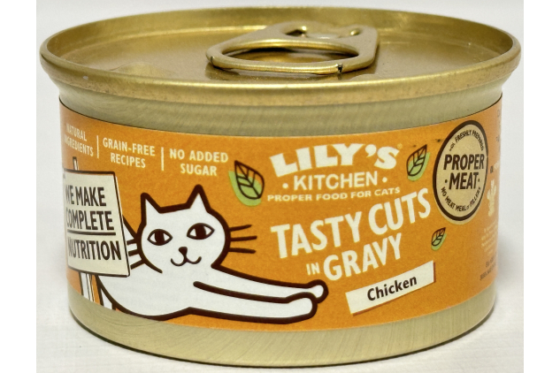 Lily’s Kitchen Adult Wet Cat Food – Chicken Tasty Cuts in Gravy | Grain-Free | 24 x 85g Tins