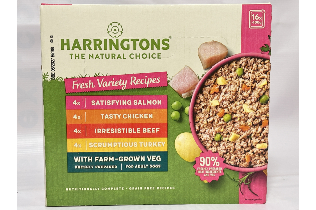 Harringtons Complete Wet Dog Food Variety Pack – Grain Free, Hypoallergenic | 16 x 400g