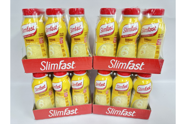 SlimFast Ready To Drink Shake – Banana Flavour Meal Replacement | 24 × 325 ml | Bulk Pack