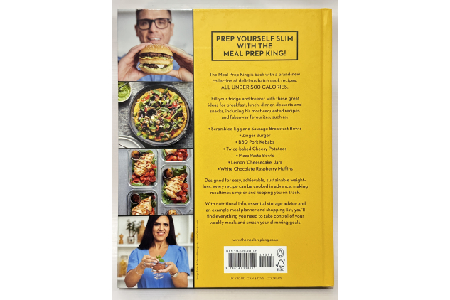 The Meal Prep King: Prep Yourself Slim Hardcover Book | 100 Recipes Under 500 Calories | Great Gift Idea