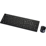 Wireless Keyboard and Mouse Combo Set | Full-Size QWERTY UK Layout | 2.4GHz USB Receiver | Black