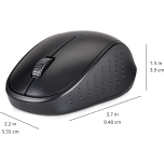 Wireless Keyboard and Mouse Combo Set | Full-Size QWERTY UK Layout | 2.4GHz USB Receiver | Black