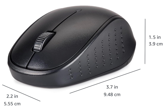Wireless Keyboard and Mouse Combo Set | Full-Size QWERTY UK Layout | 2.4GHz USB Receiver | Black