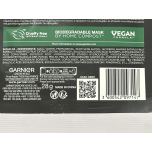 Garnier SkinActive AHA + BHA Charcoal Mattifying Serum Sheet Mask – Vegan Formula, 1 Use (28 g)