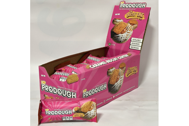 CNP Prodough High Protein Low Sugar Dough Bars – Caramel Biscuit Centre (“The Biscuit One”) – 24 x 40 g