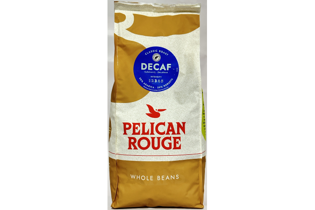 Pelican Rouge Decaffeinated Decaf Whole Coffee Beans – Classic Medium Roast – 6 kg (6 x 1 kg Bags)