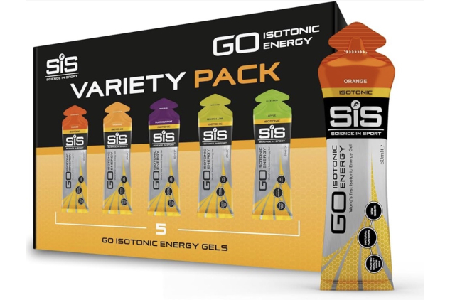 Science in Sport (SiS) GO Isotonic Energy Gel Variety Pack – 5 Flavours – Running, Cycling & Endurance Sports – 5 x 60 ml