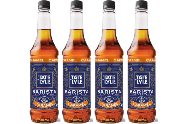 Tate & Lyle Barista Collection Caramel Syrup – 750ml (Pack of 4) | Vegan & Fairtrade Coffee Syrup | Bulk Buy Deal